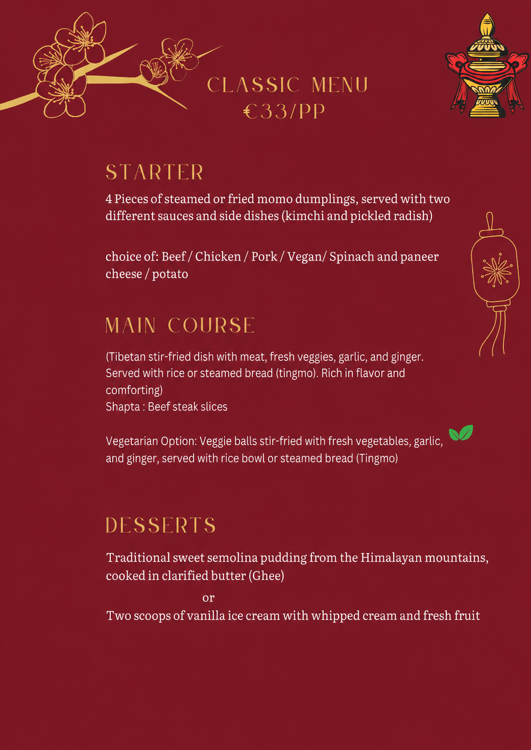 CLASSIC MENU