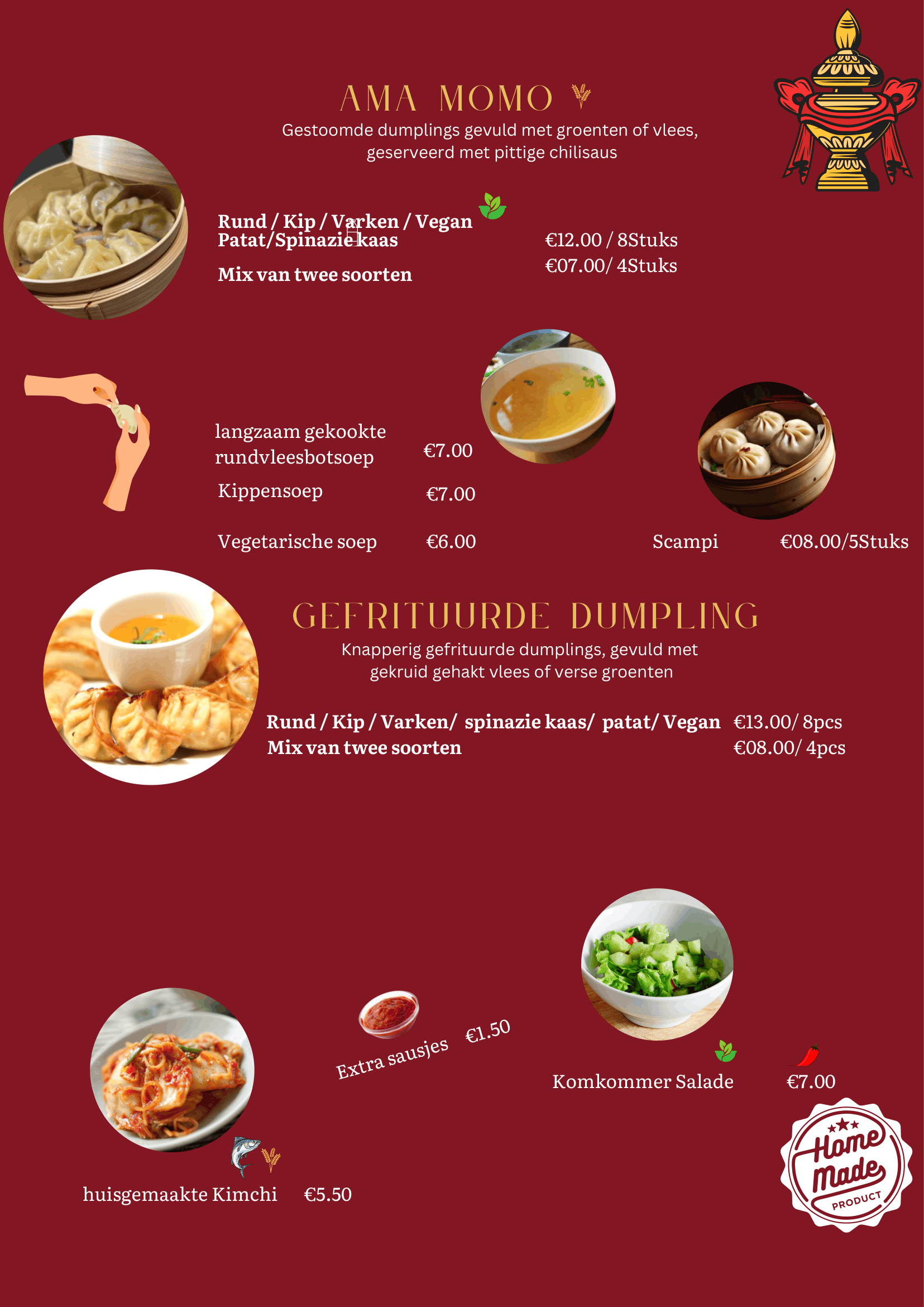 AMA MOMO & GEFRITUURDE DUMPLING