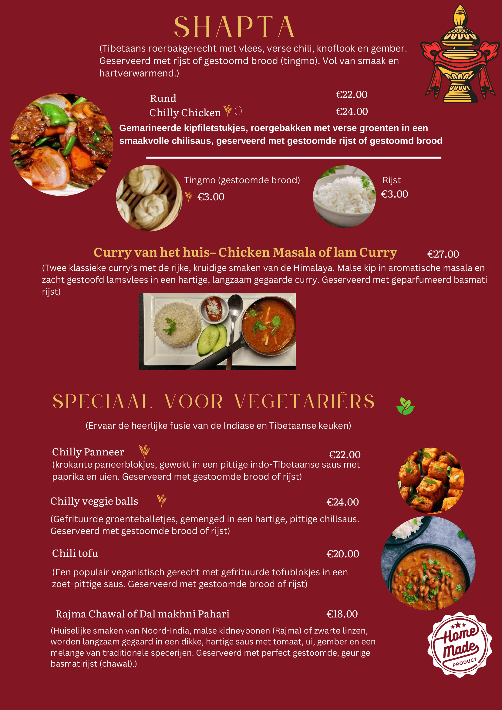 SHAPTA & SPECIAAL VOOR VEGETARIËRS
